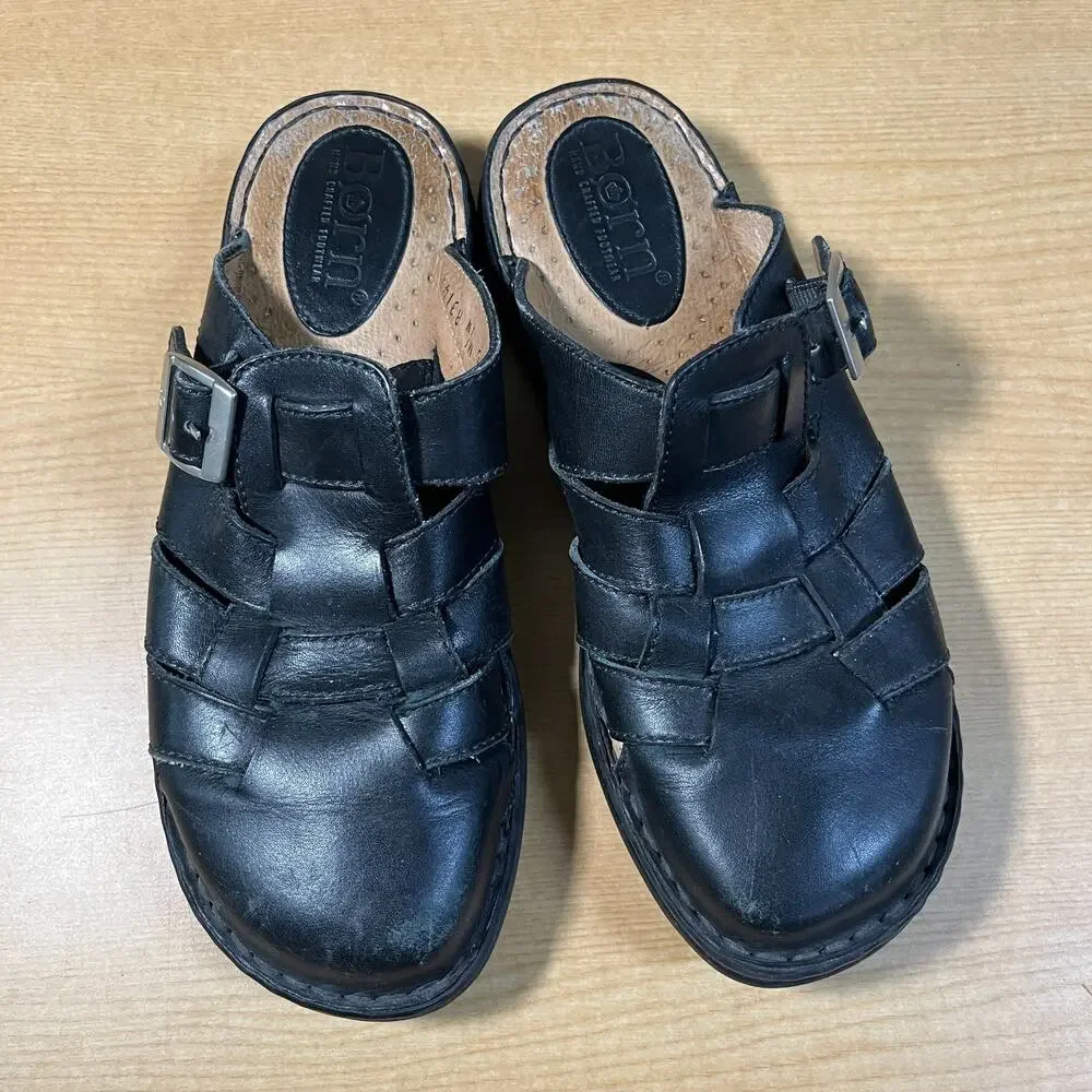 Vintage Born Hand Crafted Footwear Women's Shoe Black Leather Size 9